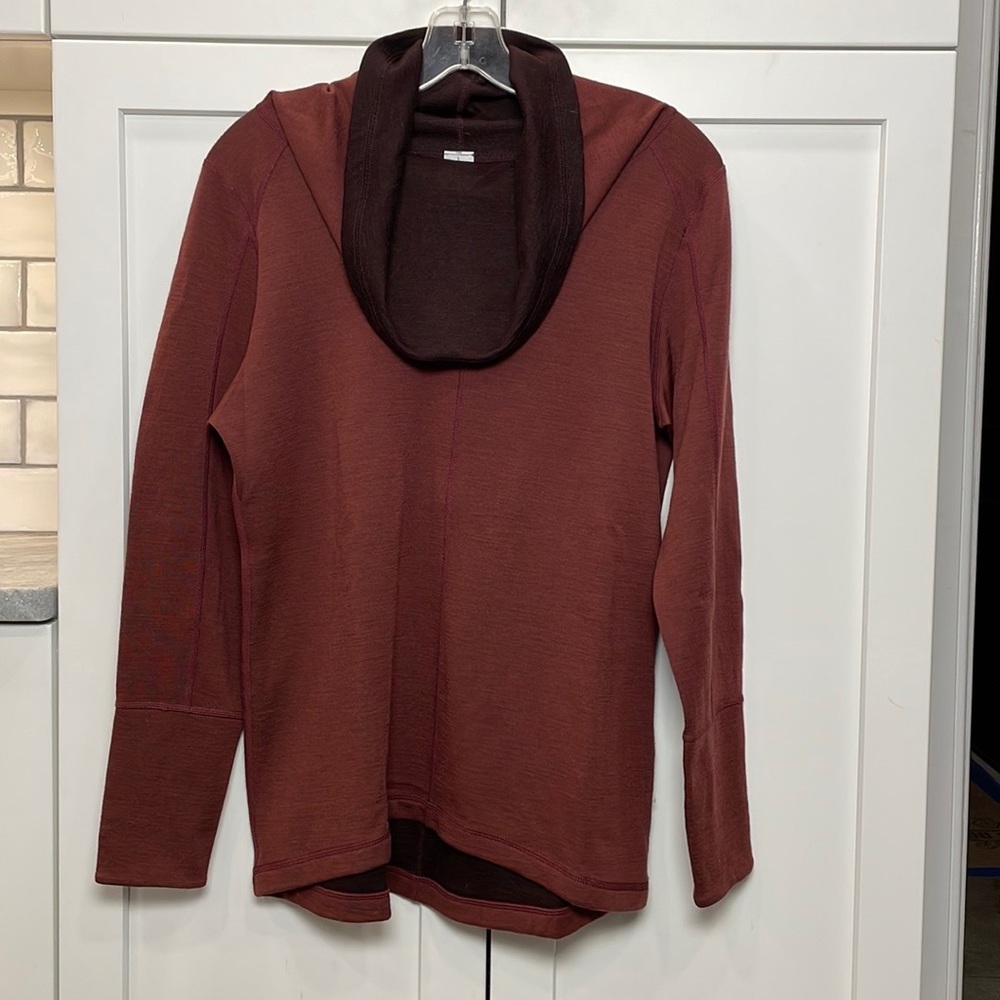 Ibex Dyad Cowl Neck Sweater Ladies large